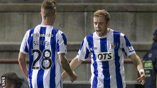 Rory McKenzie (right) celebrates his first goal of the season for Kilmarnock