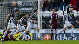 St Mirren players celebrating