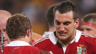 Lions Leigh Halfpenny and Sam Warburton