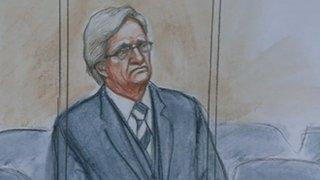 Court sketch of William Roache