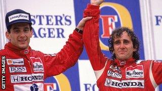 Alain Prost thanks former rival Ayrton Senna for helping him to reach the heights he did in F1