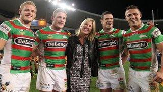 Burgess family (L-R) Tom, George mother Julie, Luke and Sam