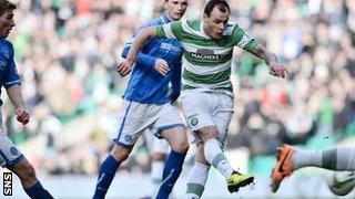 Anthony Stokes scores for Celtic against St Johnstone