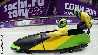 Jamaica-1 two-man bobsleigh steered by Winston Watts