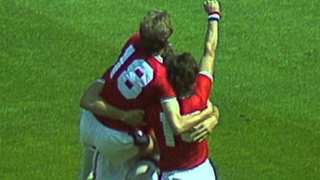 Bryan Robson scores after 27 seconds against France