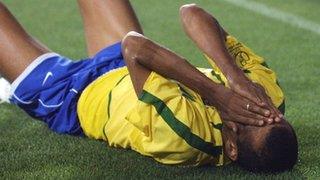 Brazil's Rivaldo feigns injury against Turkey