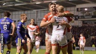 St Helens celebrate