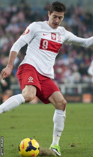 Poland striker Robert Lewandowski