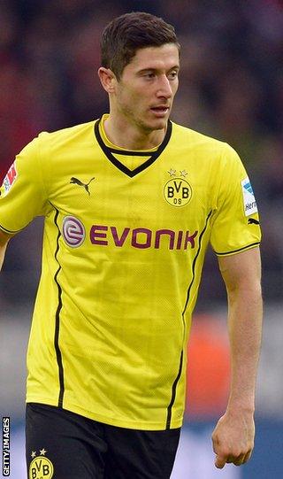 Borussia Dortmund striker Robert Lewandowski