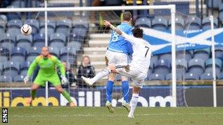 Joe Cardle scores for Raith Rovers against St Johnstone