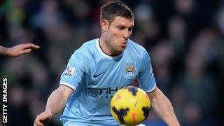 Manchester City midfielder James Milner