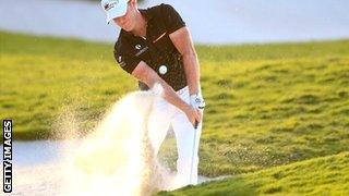 Jamie Donaldson at the 18th in the final round of the WGC-Cadillac Championship