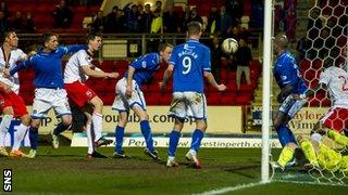 Steven Anderson's late effort for St Johnstone is disallowed