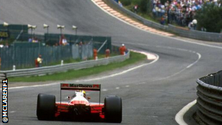 Ayrton Senna on the track