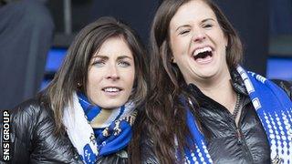 St Johnstone were cheered on by Olympic curling stars Eve Muirhead and Vicki Adams