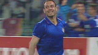 Salvatore Schillaci scores for Italy against Austria