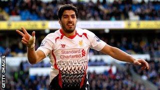 Luis Suarez has scored 29 goals in 31 appearances for Liverpool this season