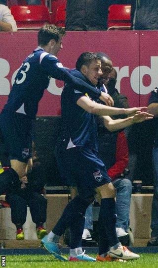 Filip Kiss' deflected shot pulled Ross County level just after half-time