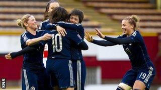 Scotland players celebrating