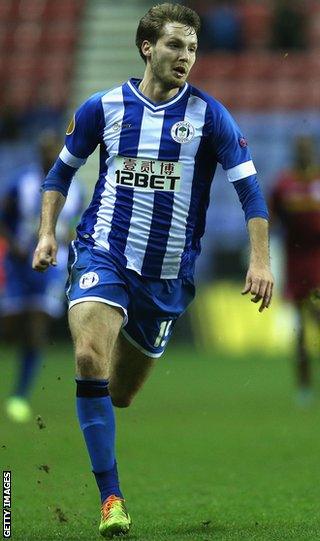 Wigan Athletic forward Nick Powell