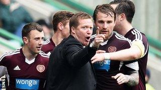 Gary Locke and some of his Hearts players