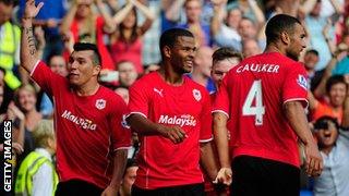 Fraizer Campbell (centre) scored twice in the early season victory over Manchester City