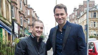 Eddie Hearn and Ricky Burns