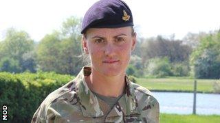 Heather Stanning in her Army uniform