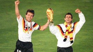 West Germany win the 1990 World Cup