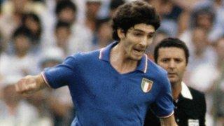 Italy's Paolo Rossi in action during the 1982 World Cup final