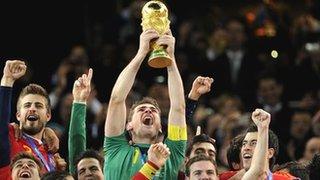 Spain win the 2010 World Cup