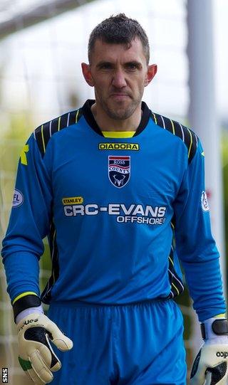 Ross County goalkeeper Mark Brown