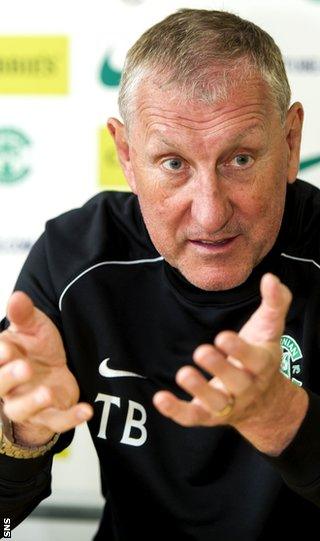 Hibs manager Terry Butcher