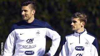 Olivier Giroud and Antonie Griezmann