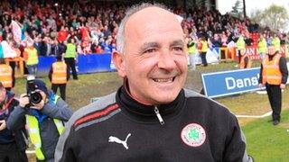 Tommy Breslin has led Cliftonville to successive league titles