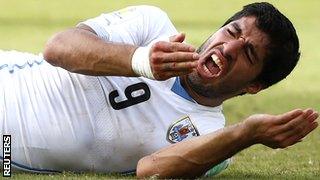 Uruguay striker Luis Suarez