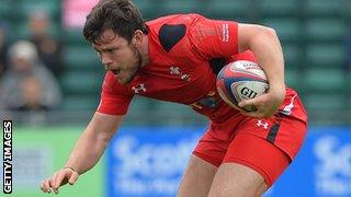 Adam Thomas competed during the IRB Glasgow Sevens, where Wales beat Japan 29-12 in the final of the Shield