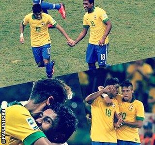 Paulinho's Twitter tribute to Neymar