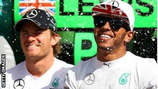 Lewis Hamilton and Nico Rosberg