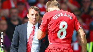 Liverpool's Brendan Rodgers and Steven Gerrard