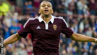 Osman Sow scored for Hearts against Manchester City