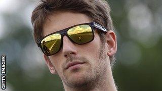 Lotus driver Romain Grosjean