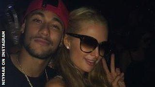 Neymar and Paris Hilton