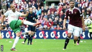 Farid El Alagui cracks in a beauty of a consolation goal for Hibs