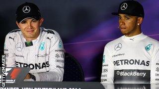 Lewis Hamilton and Nico Rosberg