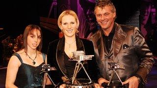 Beth Tweddle(third) alongside 2006 BBC Sports Personality of the Year winner Zara Phillips MBE and runner-up Darren Clarke