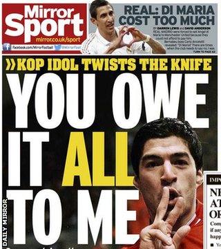 Daily Mirror back page