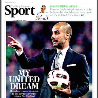 Thursday's Daily Telegraph sports supplement