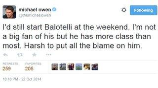 Michael Owen tweet