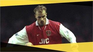 Arsenal's Dennis Bergkamp against Sunderland in the 1997 FA Cup